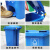 纽仕达/新国标100L脚踏带轮分类垃圾桶商用户外环卫室外大号带盖大垃圾桶/可回收物【可免费印制LOGO】