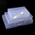 名片盒锁盒收纳盒透明PP塑料盒首饰储物分格有盖子色插片钥匙盒 小10格盒