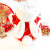 HITF宠物狗狗衣服泰迪比熊小型犬秋冬装厚款公主裙可爱兔耳朵喜庆HITF 红色 XS号(参考体重1-2斤)