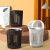 铸固 镂空垃圾桶 家用卫生间简约无盖带压圈卫生桶大容量办公室客厅纸篓 小号-无压圈【纯白色】
