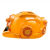 HKNA风扇帽子工地头盔带电风扇的安全帽太阳能可充电内置空调制冷男 红色16000六风扇蓝牙送充电器 双太阳能板