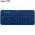 罗技（Logitech）K380蓝牙键盘 笔记本平板IPAD电脑静音键盘多设备时尚超薄便携巧克力按键 蓝色