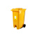 庄太太【脚踏240L黄色口罩专用】医疗垃圾桶黄色诊所用脚踏式医疗废弃物垃圾桶摇盖大小号
