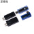 USB电压电流表Type-C容量计时功率温度检测显示充电器接口测试仪 KWS-V20透明浅蓝色