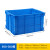 墨申加厚周转箱长方形超大塑料箱储物收纳盒物流筐乌龟养殖胶箱塑料框定制 外径550*410*310 蓝色不带盖