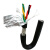 RONGLAN 高柔性拖链双绞屏蔽线耐油耐折信号控制电源电缆线黑色TRVVPS4芯0.3平方100米