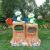 创意卡通分类垃圾桶玻璃钢雕塑户外园林景区幼儿园庭院果皮箱摆件 20665奶牛双垃圾桶大号