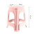 墨申加厚塑料凳子熟胶塑胶高凳板凳方凳定制 粉色【加厚款】10张(47CM高)