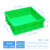 加厚正方形周转箱塑料零件盒收纳正方型塑料箱收纳盒工具箱物流箱 绿色单格400x400x130mm