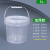 水杉5L透明pp塑料桶圆桶带盖密封水桶油漆桶空桶小桶工业用分装桶商用桶