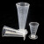 海斯迪克 PP三角量杯刻度塑料量杯透明杯容量杯 25ml HKCL-759