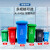 军澜 加厚环卫垃圾桶 物业小区公用室外环保分类塑料带盖医疗户外垃圾桶 工业大号商用绿色带轮100L红色