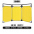 京速 布艺围挡施工伸缩三折叠电梯维修护栏施工安全警示牌 黄色空白 单位：套