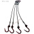 钢丝绳吊装索具多腿吊索一拖四钢丝绳套搬运起吊作业配件行吊工具 三吨四钩2米