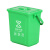 南京带滤网垃圾桶厨余提手带盖垃圾分类干湿分离餐厨厨房专用圆桶 10升方桶+带滤网（绿色） 厨余垃圾