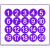 3厘米磁性吸铁石白板贴彩票医院用数字磁铁120圆形磁扣磁珠磁粒 紫色 120 3厘米