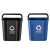 冰禹 BYyc-87 手提式分类无盖塑料垃圾桶 酒店商场清洁桶 其他垃圾 10L