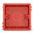 罗格朗86型通用暗装底盒三色贯通式可拼接暗装地线盒布线盒30只装 红色底盒30只