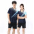遇速跑步套装男女马拉松T恤健身衣运动夏季冰丝速干田径体育训练装备 619 男 藏青色上衣 2XL码