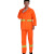 反光分体双层环卫雨衣 路政执勤 成人清洁工劳保防雨套装批发 橘色 XL
