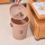 谋福 过滤圆形茶渣桶 加厚塑料 排水桶客厅茶叶桶茶具垃圾桶(棕色小号8升)