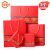 金固牢 红色节日手提纸袋中国风包装袋 横款 24*10*17cm(5只) KZS-736