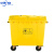 中环力安 【660L】黄色医疗垃圾桶诊所医院废物收纳垃圾车户外清洁车医疗转运箱