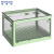 稳斯坦 W5815 五开门折叠收纳箱子 多功能透明储物整理箱盒 绿色加大号60*42*33.5cm