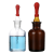 JESERY玻璃滴瓶  带红胶帽头小滴瓶 化学实验室滴管滴瓶精油分装滴瓶 棕色滴瓶60ml【含胶头】