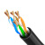 创优捷 超五类成品网线C5L-5m 非屏蔽百兆CAT5e网线 宽带连接跳线黑色5米