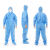 防护服一次性连体带帽农用全身养殖透气喷涂厂防尘工作服刷漆 PP普通蓝色（脚）40克 M（身高160-165）