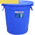 大号垃圾桶户外塑料酒店餐厨工业商用圆形带盖大容量收 200升+盖蓝色户外小区