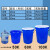 干湿过滤分离带滤网垃圾桶大号厨房厨余茶水茶叶沥水水桶篮桶 蓝色18升有盖子+蓝色沥水篮