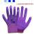 千井手套L578劳保手套浸胶耐磨工作薄款胶皮乳胶发泡舒适透气 L578紫色(24双) S