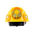 GIVROLDZ夏季智能风扇安全帽太阳能带风扇蓝牙LED灯收音机可充电工地防晒降温照明头盔 蓝色16000四风扇+蓝牙