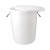 琴奋大号圆桶加厚塑料水桶工业储水圆桶餐厅厨房泔水桶大号垃圾桶白色 280L 带桶盖