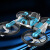 群逸玩具 QUNYI TOYS遥控飞机无人机玩具陆空二合一航拍四轴飞行器小型变形摩托车折叠 6分钟续航 航摩蓝色-遥控器版