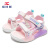 哈比熊童鞋夏季儿童凉鞋轻便舒适男童鞋休闲女童沙滩鞋JD77U82粉紫34码