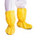 防化鞋套防耐酸碱化学品防滑防水PVC靴套危化品车间液体防护 黄色10双 均码