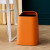 欧润哲 18L橘色方形斜口双层塑料无盖垃圾桶企业办公室商用餐厅公司单位用垃圾桶废纸篓收纳桶直投方桶