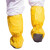 防化鞋套防耐酸碱化学品 防滑防水PVC靴套危化品车间液体防护 黄色(1双) 均码