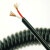弹簧线2芯3芯4芯PU伸缩螺旋线缆国标铜芯电缆线黑色高弹力电源线 黑2芯0.2平2.5米