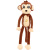 卡奇雅（KAQIYA）猴子毛绒玩具床上睡觉可爱香蕉猴公仔儿童布娃娃安抚玩偶抱枕大号 粉红色 40厘米