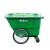 400L环卫垃圾车手推车小区物业保洁清运车移动垃圾桶三轮环卫车体 绿色