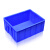 适用于加厚塑料周转箱长方形物流转运箱配料箱五金工具收纳箱大号零件盒 X6#【300*200*85mm】 蓝色-不带盖