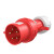 德力西工业航空插头插座3芯4芯5芯16A32A明装对接防水防爆连接器 DEP2-315 16A 5芯插座 红色