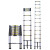JGY2465 梯子 铝合金梯子 竹节梯伸缩梯子加厚工程梯子伸缩梯 13步单面梯5米定制 单面梯3.8米