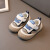 牧童小童板鞋春夏季新款男童女宝宝鞋子0-3岁婴儿软底学步鞋一件 单鞋卡其色 16码内长12