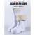 EVA白色卫生靴加绒食堂厨房工厂专用雨靴防滑耐油高筒棉水鞋 高度16cm左右白色牛筋底-不加棉 36