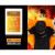 橙色消防认证玻璃纤维国标防火毯布厨房消防器材 夜光橙色硅胶1米(常用型)欧盟